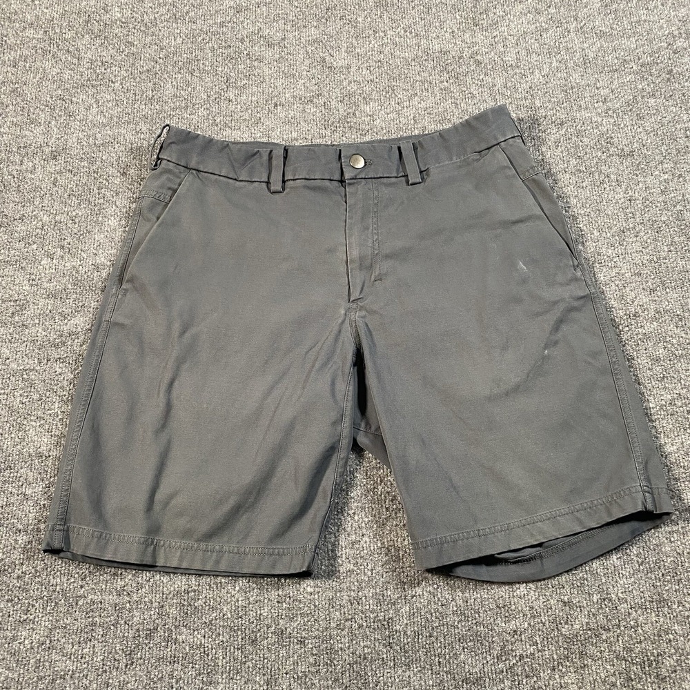Lululemon Mens Size 34 Faded Gray Chino Shorts Stretch Fabric 9" inseam